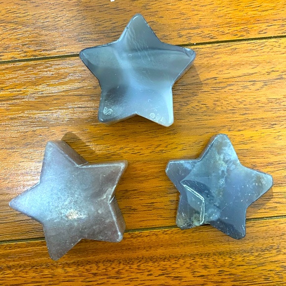 Agate crystal star set - Picture 1 of 3